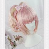 Sweet Pink Moccasin Short Lolita Wig with Two Ponytails