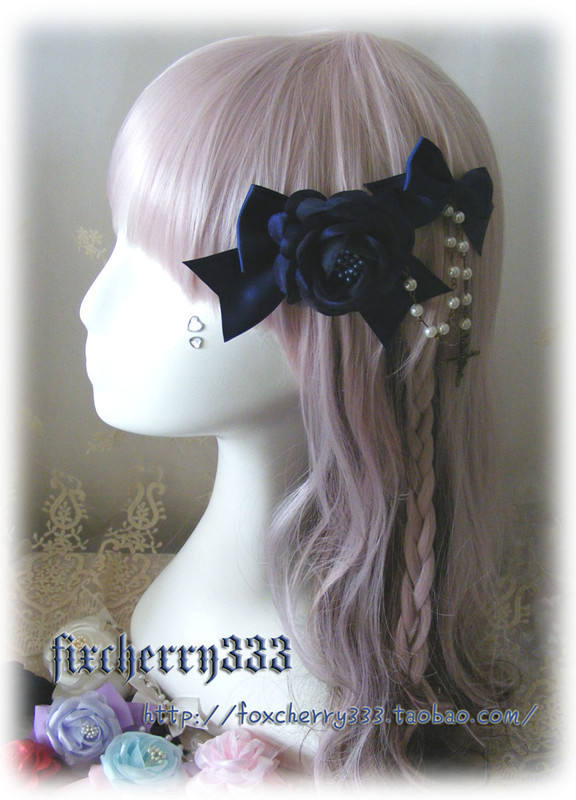 Sweet Rose and Bow Hairpin Set -In Stock