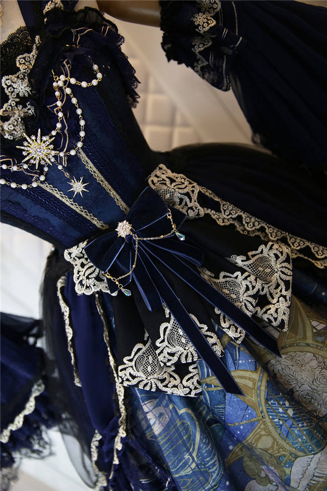 Nine Ode ~Nation of Dawn & Dusk Elegant Normal Waist Lolita JSK - In Stock
