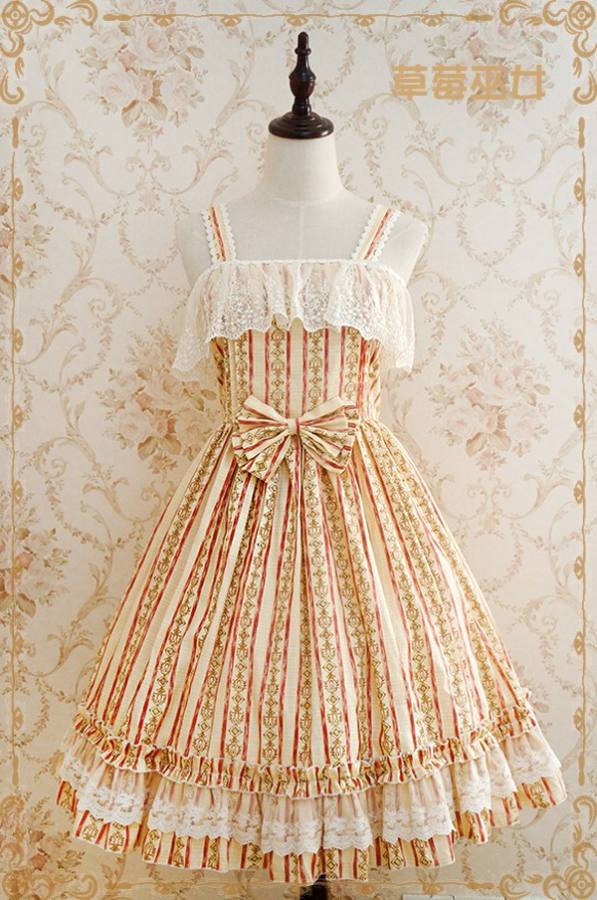 Strawberry ~Late Summer Concerto~ Sweet Lolita Jumper Dress -out