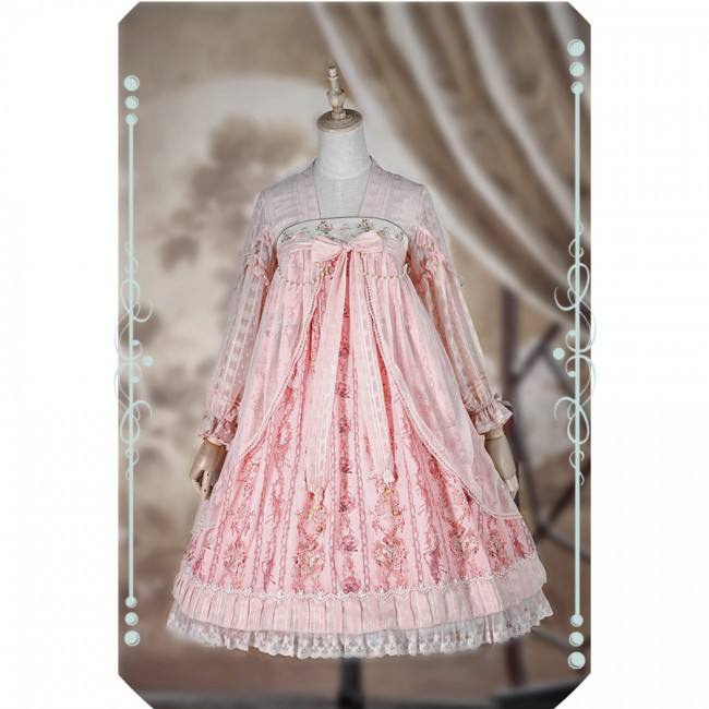 IchigoMikou ~Drizzle & Thin Clouds~ Hanfu Style Dress Qi Lolita Dress -In Stock