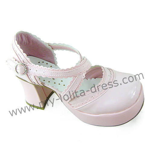 Cross Straps Pink Sweet Lolita Sandals