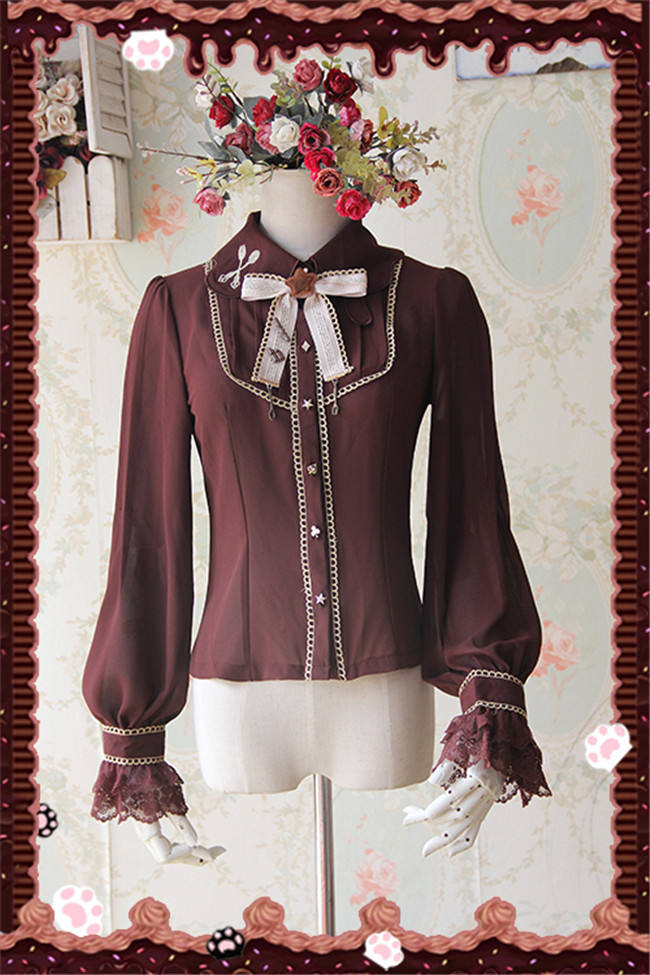 Infanta High Density Chiffon Lolita Long Sleeves Blouse