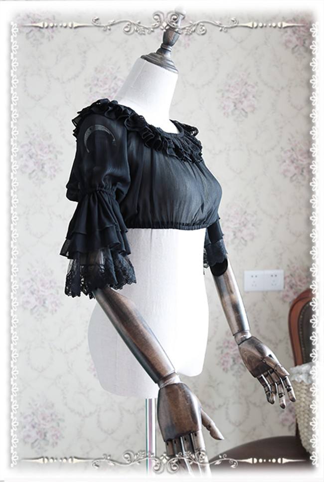 Infanta Hime Sleeves Chiffon Lolita Short Version Blouse