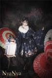 Kaguya Rabbit Lolita OP Dress Lucky Pack [--OP Dress + Fur Collar + Long Overall + Two Hair Combs + Small Folding Fan + Tights + Brooch--]  -Pre-order Closed