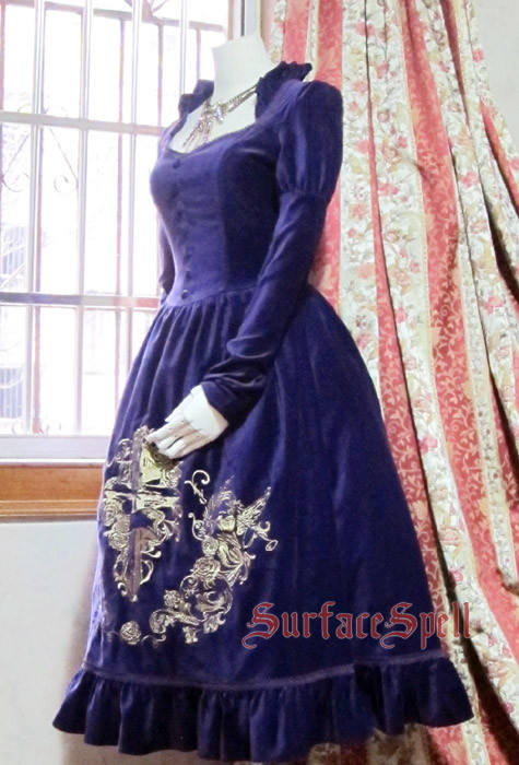 Surface Spell Judgement Day Embroidery Gothic Lolita OP Dress