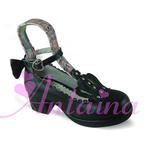 Black Retro Crown Lolita Shoes