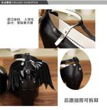 Angelic Imprint- Gothic T-shaped Straps Lolita Heels Shoes with Detachable Angel Wings