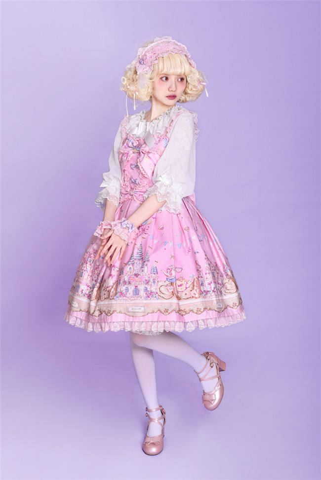 Sugar Carnival- Gold-stamping Pure Cotton Lolita JSK
