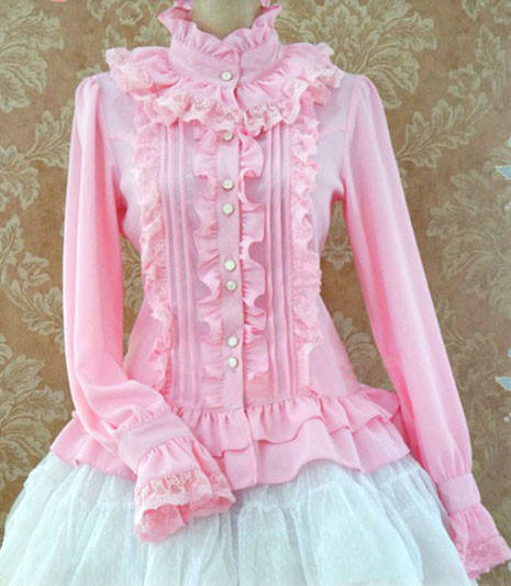 Sweet Ruffles Silk and Linen Lolita Shirt 5 Colors