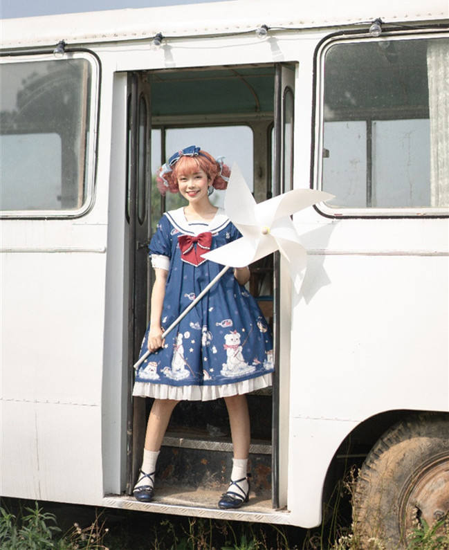 LeMiroir~Polar Bear ~Printed Lolita OP-Pre order Closed