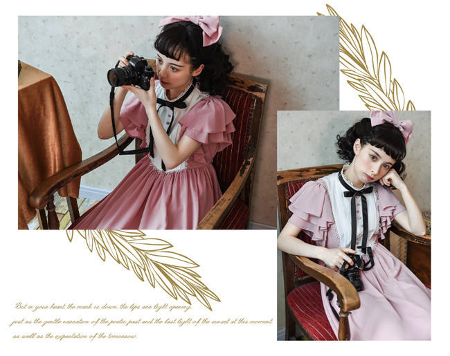 Memory of Floria~ Vintage Lolita OP Short/Long Version-Ready Made
