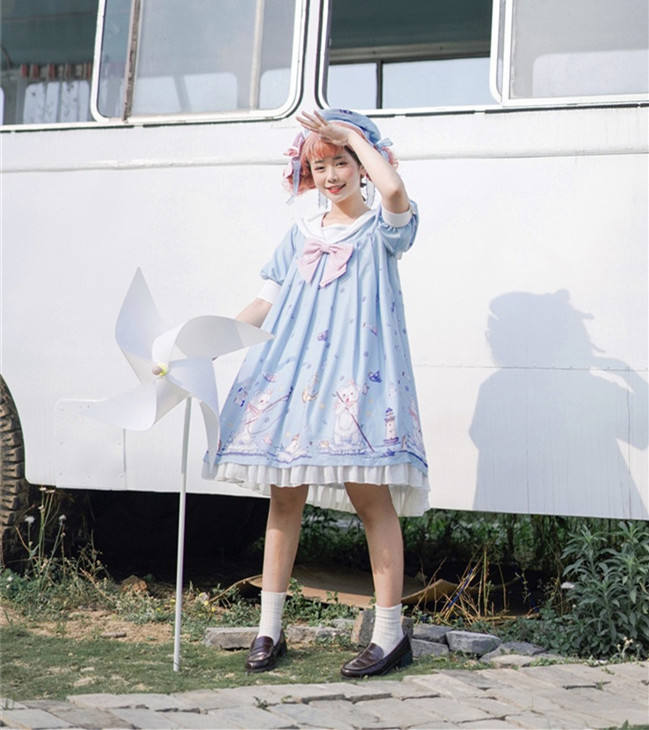 LeMiroir~Polar Bear ~Printed Lolita OP-Pre order Closed