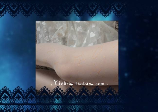 Yidhra -The Night of Galaxy- Gold-stamping Printed Lolita Tights for Summer - IN STOCK