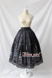Black Cross Church Gothic Lolita Skirt -Ready Made