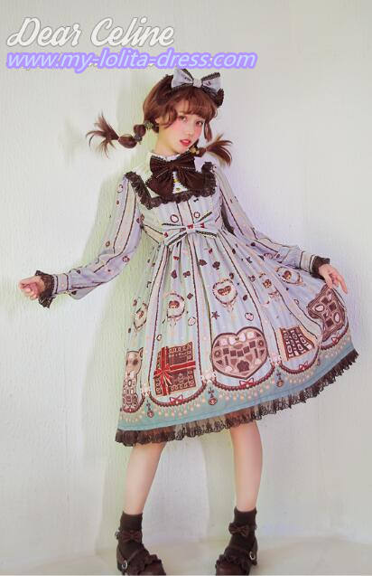 Valentine's Chocolate~ Sweet Lolita OP/JSK -Ready Made