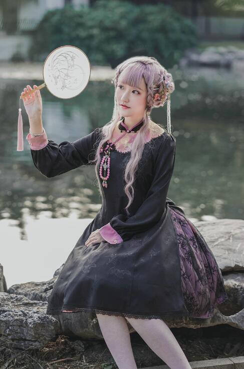 Hole Fairy Guide~ Qi Lolita OP Dress -Ready Made