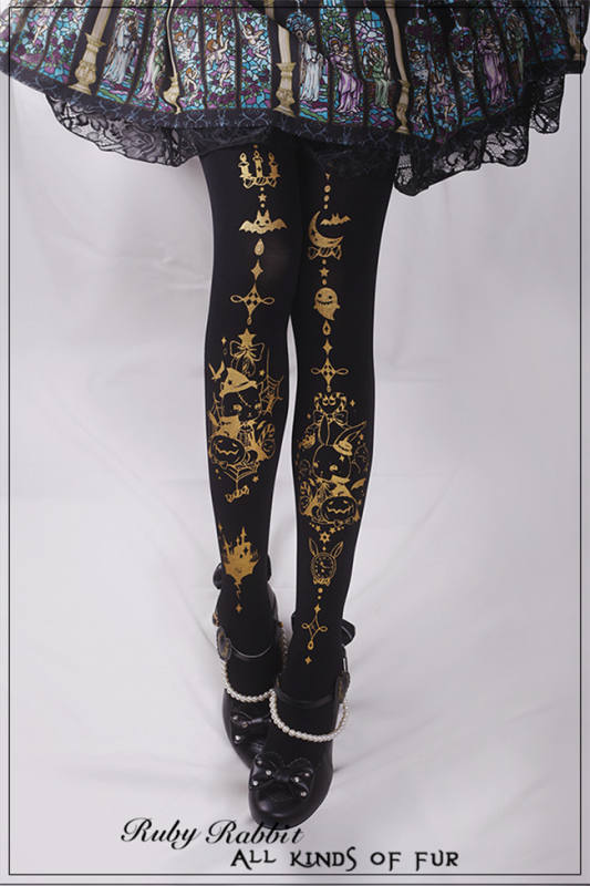 Rubby Rabbit~Halloween of The Rabbit Meow~ 120D Lolita Tights