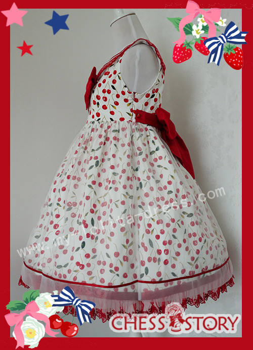 Chess Story Sweet Ice Cherry Lolita JSK and Shirt Set