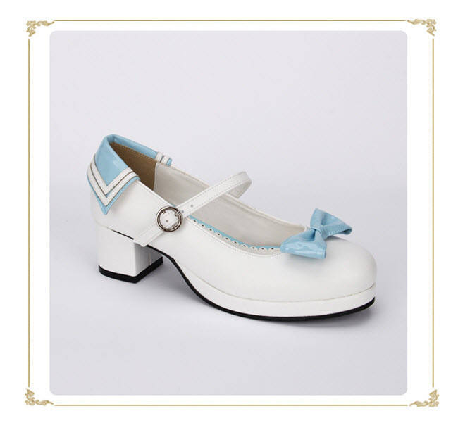 Angelic Imprint- Beautiful Sailor Style Single Belt Square Heels Lolita Shoes