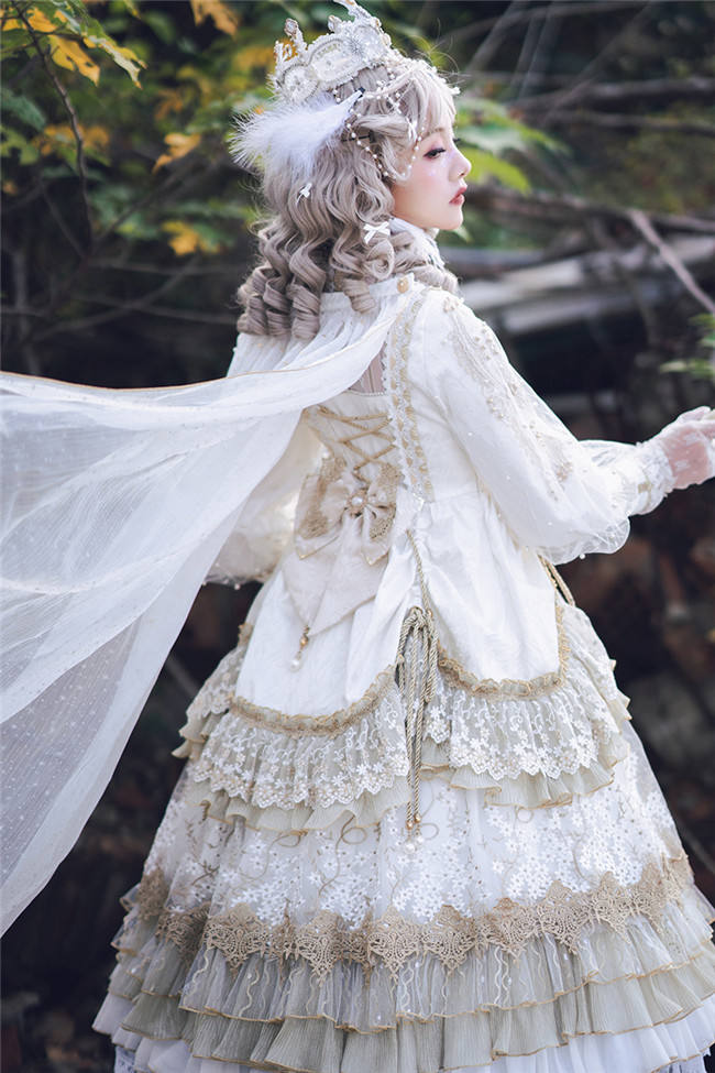 Dawn Nightmare~ Elegant Lolita OP Bridal Design -Ready Made