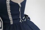 The Heart of the Ocean~ Classic Lolita JSK Dress With Front Open Design -out