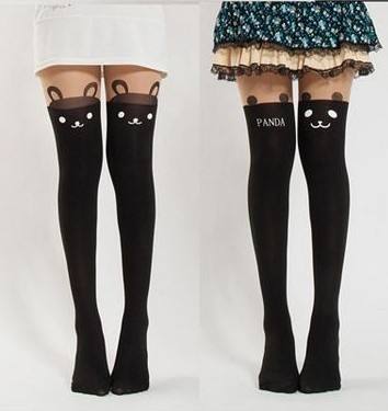 Japan Fashion Kumamon Animals Sky Velour Printed Socks