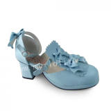 Girl's Sweet Sky Blue Lolita Heels Shoes