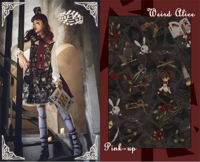 Weird Alice~ Lolita Printed JSK -Custom-tailor Pre-order  Closed