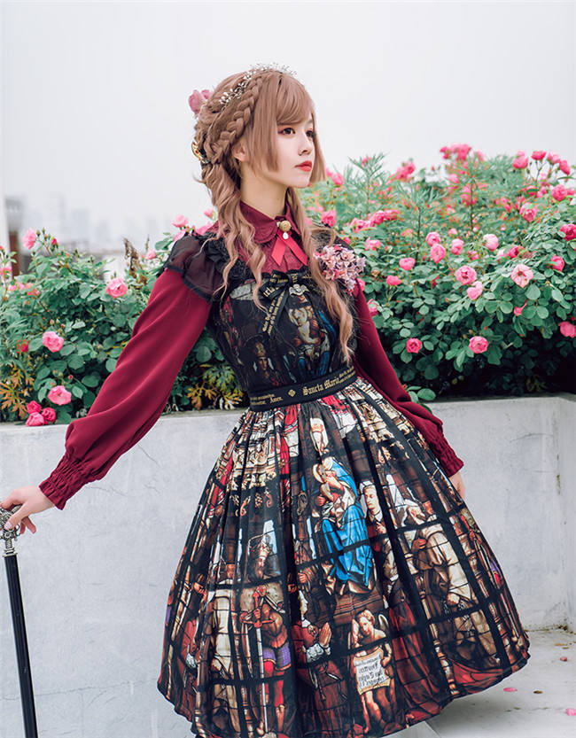 Surfacespell ~Rosary In the illusional Library~ Stained Glass Lolita JSK