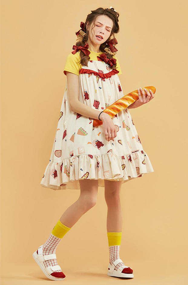 Remember To Eat Breakfast~ Sweet Lolita Jumper 2 Versions -Pre-order  Closed