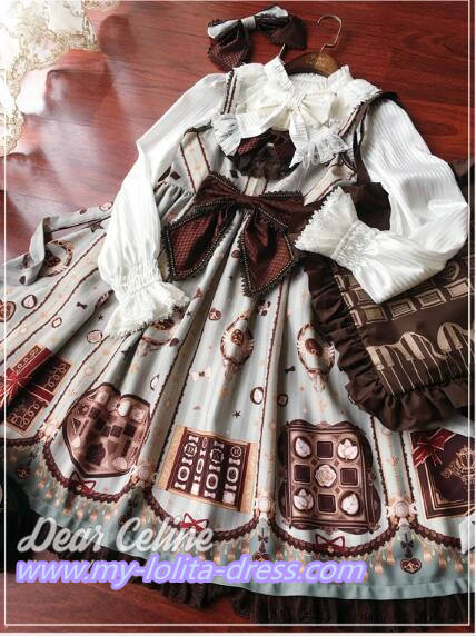 Valentine's Chocolate~ Sweet Lolita OP/JSK -Ready Made