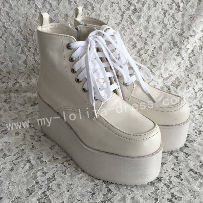 Sweet Matte White Lolita High Platform
