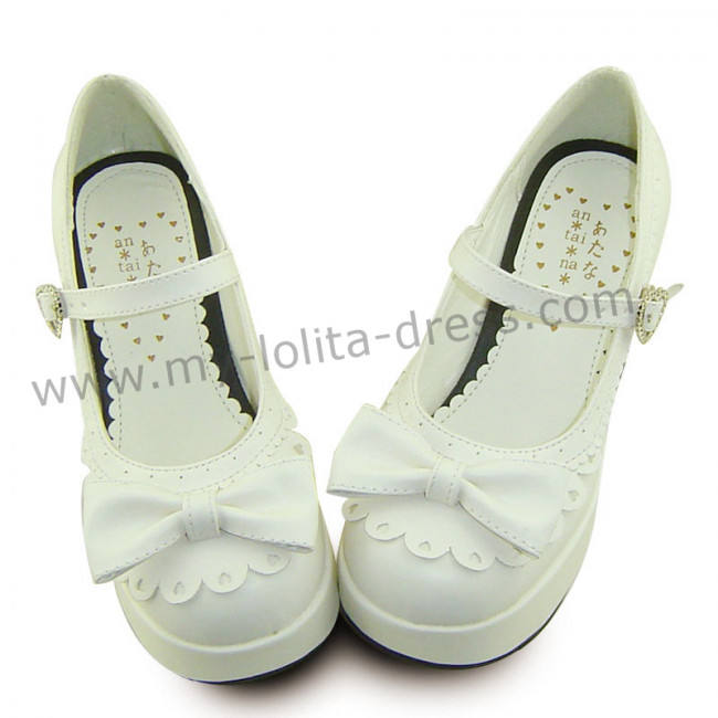 White Square Heels Lolita Shoes