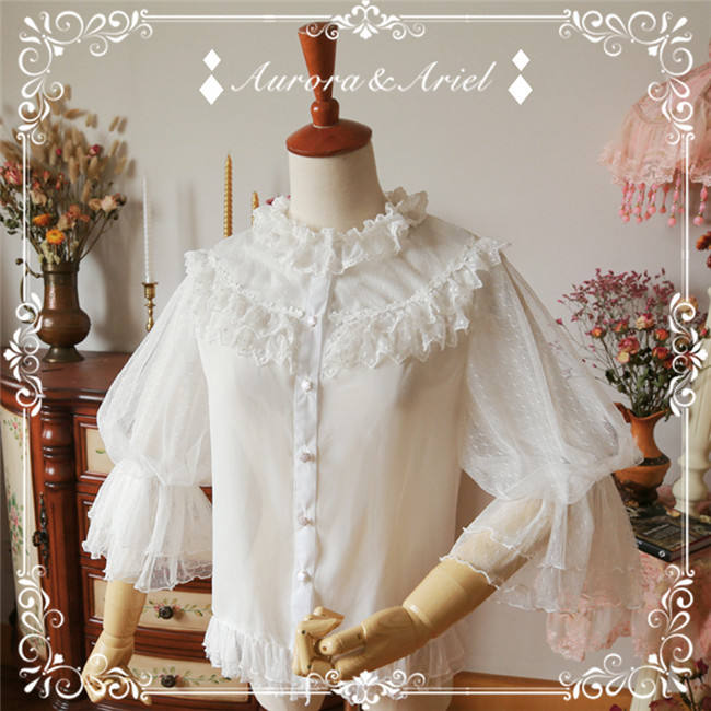 Aurora & Ariel ~Small Candle~ Chiffon Lolita Blouse