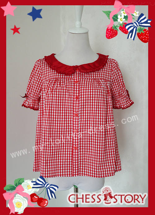 Chess Story Sweet Ice Cherry Lolita JSK and Shirt Set