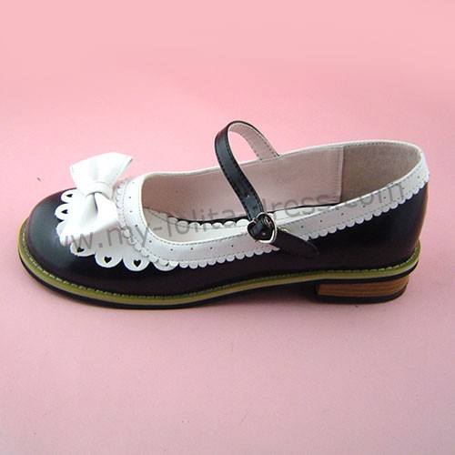 Pretty Bow Flower Flat Heel Lolita Shoes