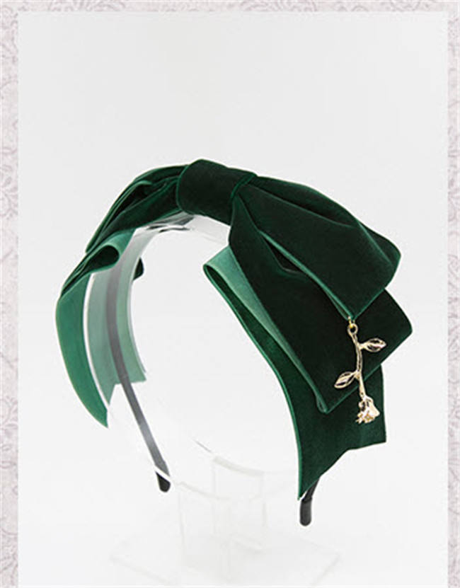The Little Prince's Rose- Velvet Lolita Headbow -11 Colors