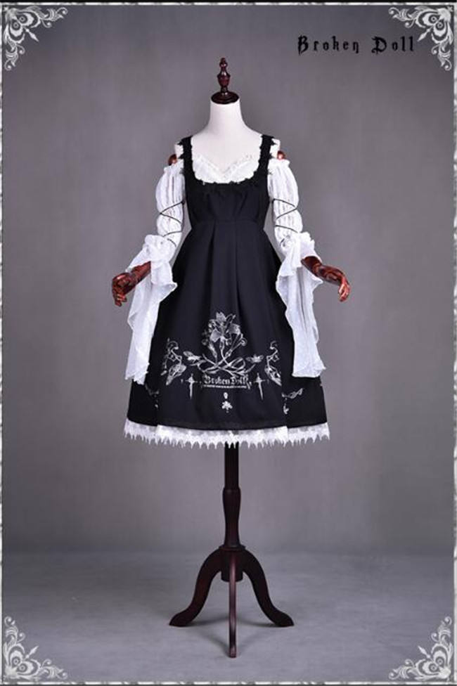 Black Lily~ Gothic Lolita JSK -Pre-order Closed