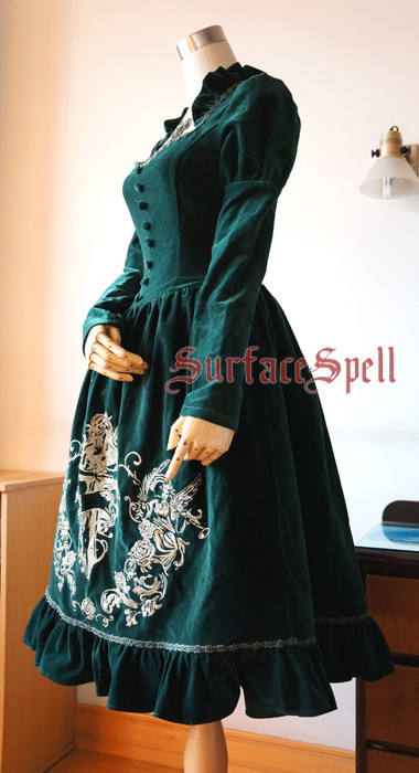 Surface Spell Judgement Day Embroidery Gothic Lolita OP Dress