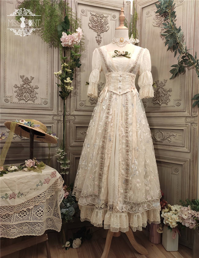 Miss Point ~ Salley Garden Empire Embroidery Lolita OP SP - Custom Tailor