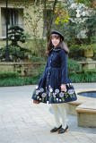 Miss Point Flowers Embroidery Winter Coat -OUT