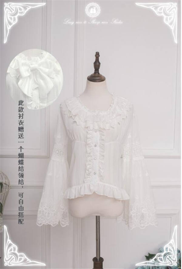 The Kingdom of Fairies~Elegant Embroiey Lolita Blouse -Limited Quantity Pre-order Closed