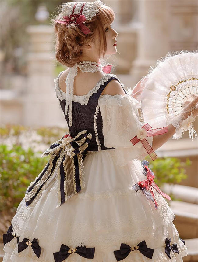 Little Dipper ~White Snow Lolita Vest + OP Set Short/Long Version