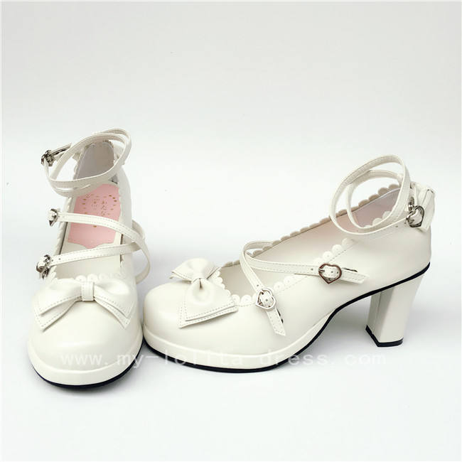 Coffee Bow Lolita Shoes