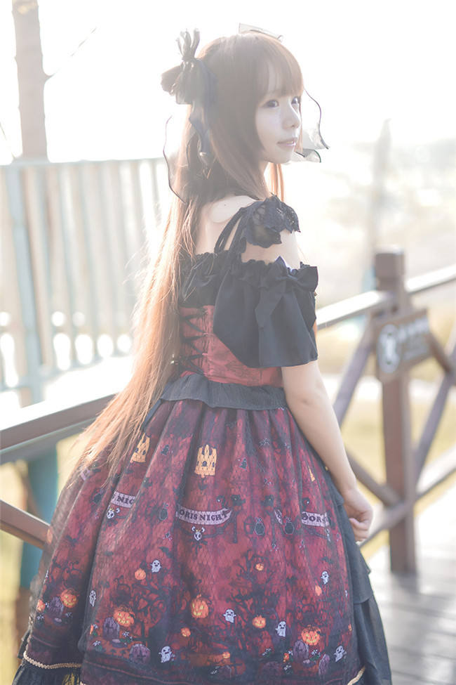 Halloween~ Halter Neckline Lolita JSK -out