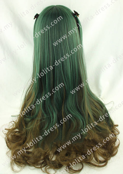 Amo Harajuku Jade Green Brown Lolita Hairpiece