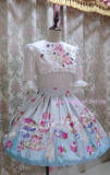 (Replica)Sweet Tea Cup Bunny Prints Lolita Skirt Black In Stock