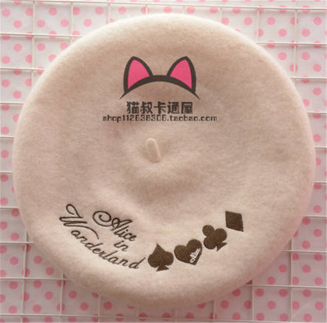 Swimmer Wool Sweet Embroidery Lolita Beret In Stock