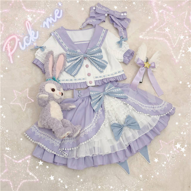 Rising Star ~Sweet Sailor Lolita Top+Skirt Set - In Stock
